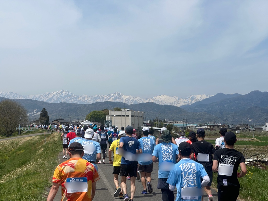 長野マラソン途中